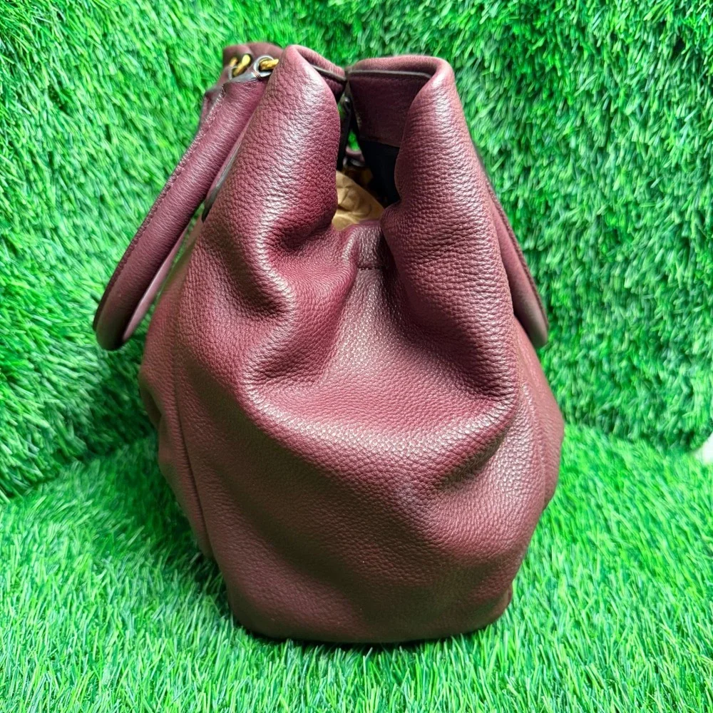 Marc by Marc Jacobs Too Hot To Handle Satchel Burgundy Leather Bag M0009406 604